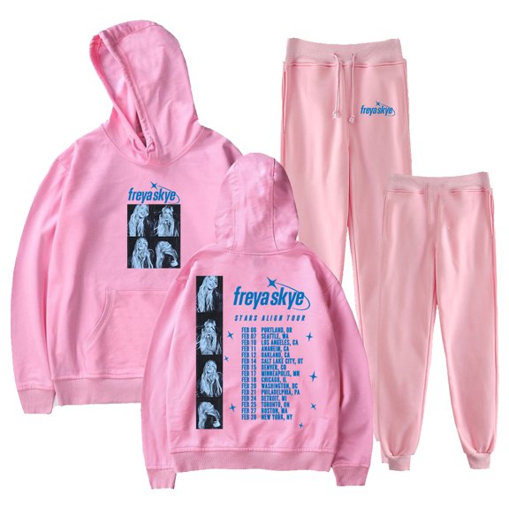 Freya Skye Stars Align Tour 2026 Hoodie Jogger Pants Two Piece Set Sweatshirts Sweatpants Men Women's Set