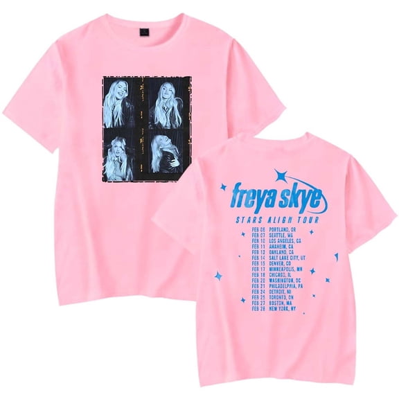 Freya Skye Stars Align Tour 2026 Merch T-Shirt Unisex Casual Crewneck Trendy Short Sleeve Fashion Tee