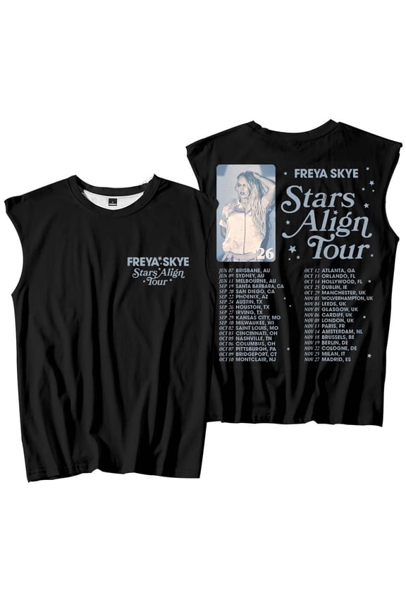 Freya Skye Stars Align Tour 2026 Merch Tank Tops Sleeveless T-Shirt port Vest Women Men Casual Outdoor Sportwear