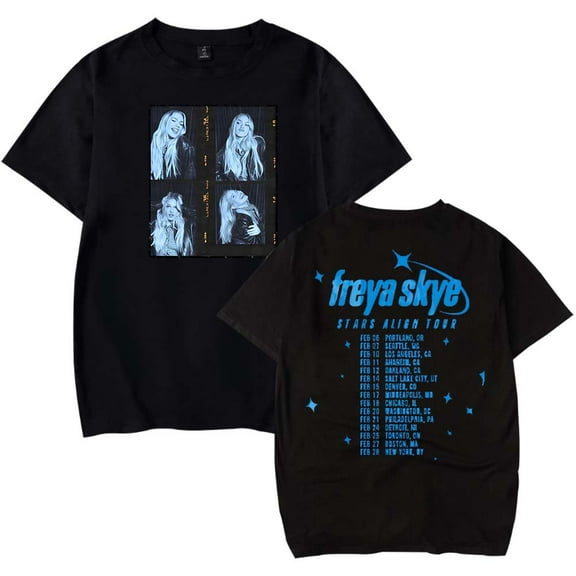 Freya Skye Stars Align Tour 2026 T-Shirt Women Men Casual Crewneck Short Sleeve Fashion Tee