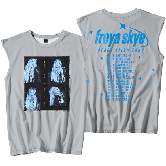Freya Skye Stars Align Tour 2026 Tank Tops Sleeveless T-Shirt port Vest Women Men Casual Outdoor Sportwear