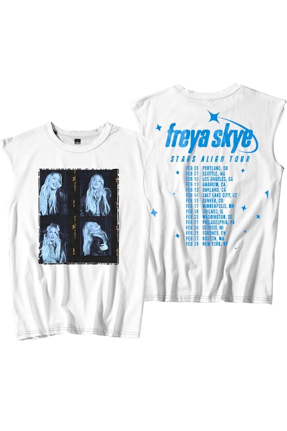 Freya Skye Stars Align Tour 2026 Tank Tops Sleeveless T-Shirt port Vest Women Men Casual Outdoor Sportwear