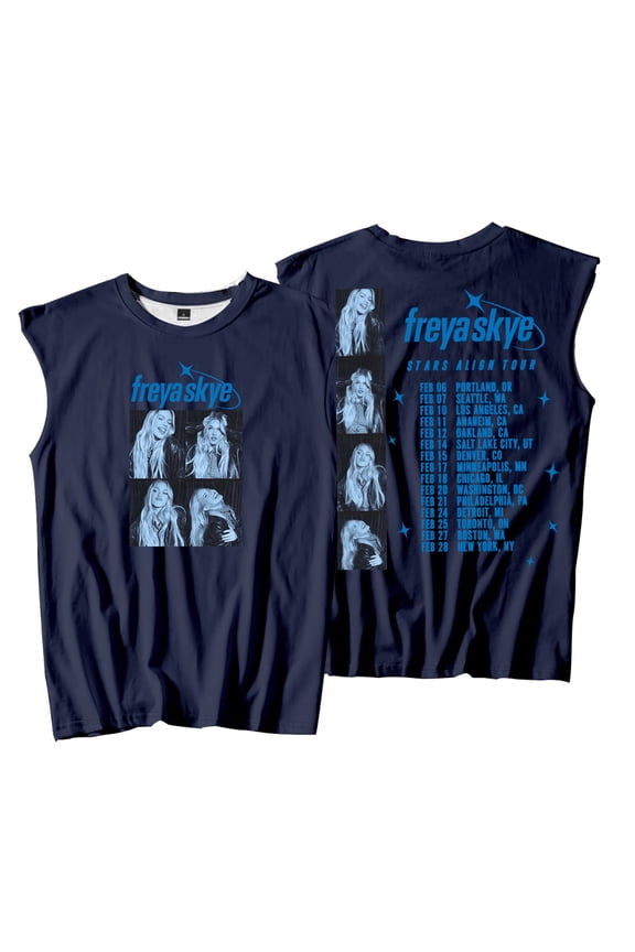 Freya Skye Stars Align Tour 2026 Tank Tops Unisex Sleeveless Vest Men Women Outdoor Streetwear Tops