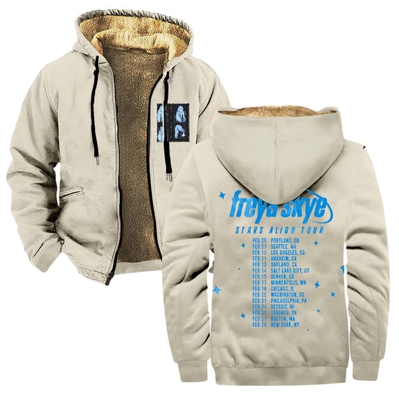 Freya Skye Stars Align Tour 2026 Zipper Hoodies Women Men Jacket Parkas Long Sleeve Fashion Streetwear Coat