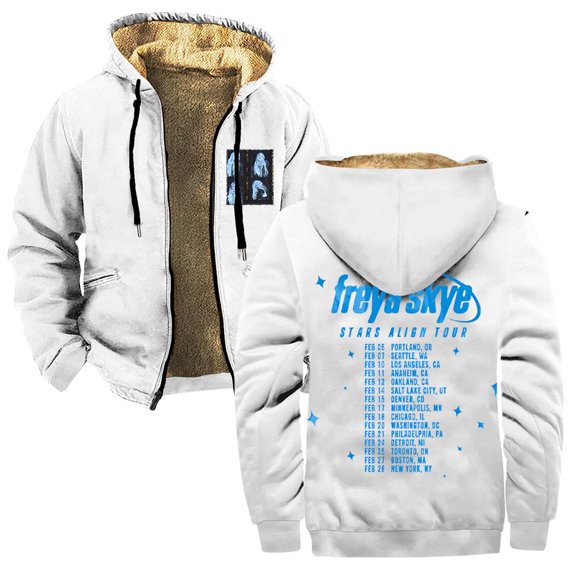 Freya Skye Stars Align Tour 2026 Zipper Hoodies Women Men Jacket Parkas Long Sleeve Fashion Streetwear Coat