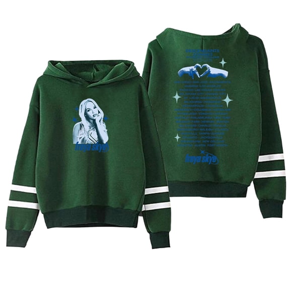 Freya Skye Tour Hoodie Pocketless Parallel Bars Sleeve Streetwear Men Women Hooded Sweatshirt