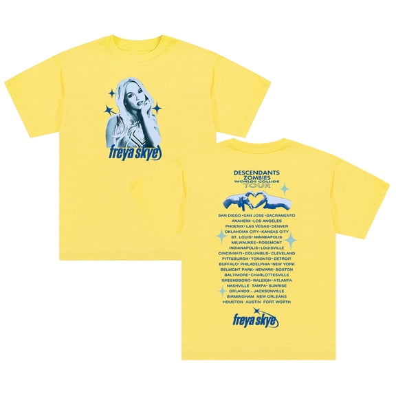 Freya Skye Tour T-shirt Crewneck Short Sleeve Cotton Tee Men Women Streetwear Tops