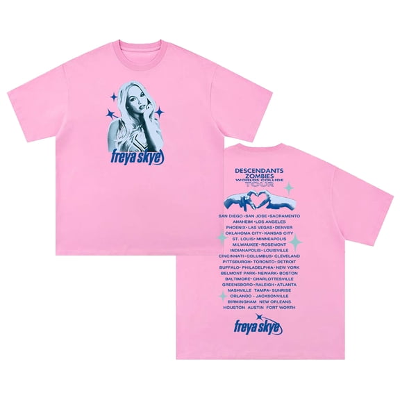 Freya Skye Tour T-shirt Crewneck Short Sleeve Cotton Tee Men Women Streetwear Tops