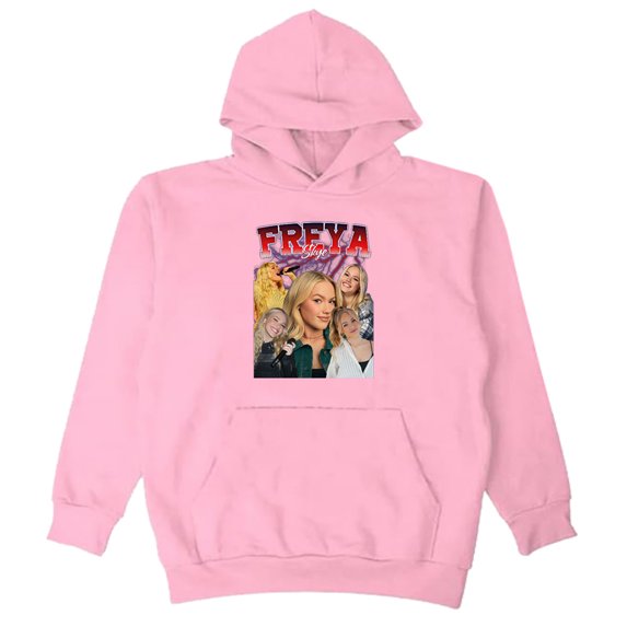 Freya Skye Vintage Hoodie Long Sleeve Streetwear Men Women Hooded Sweatshirts