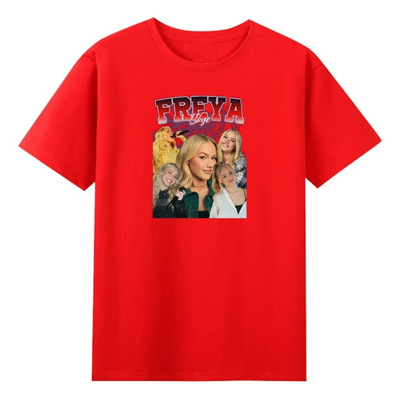 Freya Skye Vintage T-shirt Crewneck Short Sleeve Cotton Tee Men Women Streetwear Tops