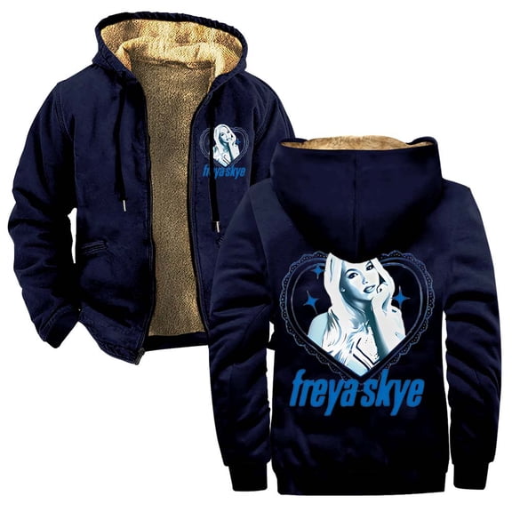 Freya Skye Zipper Hoodies Women Men Jacket Parkas Long Sleeve Fashion Streetwear Coat