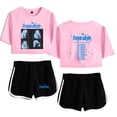 thumbnail image 1 of Freya Skye merch Stars Align Tour crop sets for women midriff-baring fitted crop tops gym sets streetwear short pants, 1 of 9