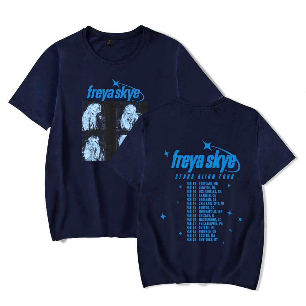 T-shirt Freya Singer Skye Summer Tour 2026 – Cotone Girocollo Taglie Forti, Stile Y2K
