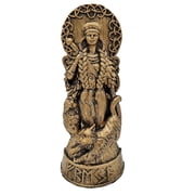 Freya Statue Norse God Freyja Goddess Statue for Altar Resin Nordic Gods Carving Pantheon of Navia for Home Collection Bookcase Orament