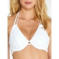 thumbnail image 1 of Freya Sundance Bandless Underwire Halter Bikini Top (3971),34D,White, 1 of 2