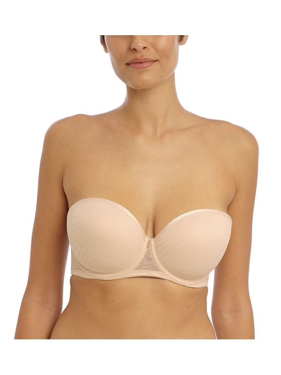 Tailored Strapless Molded Underwire Bra (401109),28DD,Natural Beige
