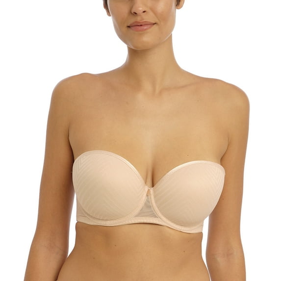 Freya Tailored Strapless Molded Underwire Bra (401109),30FF,Natural Beige