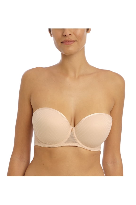 Tailored Strapless Molded Underwire Bra (401109),36F,Natural Beige
