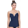 thumbnail image 1 of Freya Womens In The Navy Deco Underwire Moulded Tankini Top, 28DD, Marine, 1 of 3