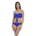 thumbnail image 1 of Freya Womens Macrame Padded Monokini, 36F, Cobalt, 1 of 4
