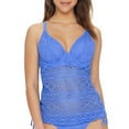thumbnail image 1 of Freya Womens Sundance Underwire Padded Tankini Top, 32F, Blue Moon, 1 of 3