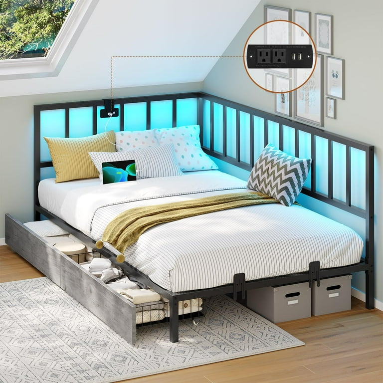 Corner bed frame discount
