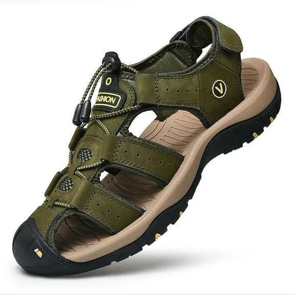 Frhoxug New Hollow-out Wading Shoes Men Sandals Hiking Shoes Summer Casual Beach Sandals Plus Size
