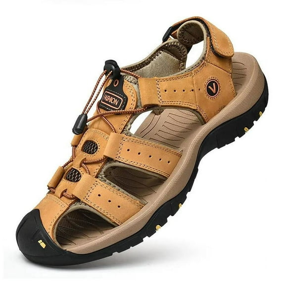 Frhoxug New Hollow-out Wading Shoes Men Sandals Hiking Shoes Summer Casual Beach Sandals Plus Size