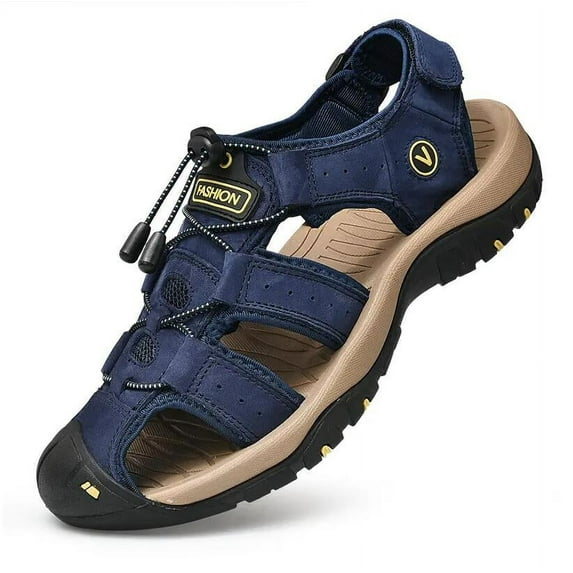 Frhoxug New Hollow-out Wading Shoes Men Sandals Hiking Shoes Summer Casual Beach Sandals Plus Size