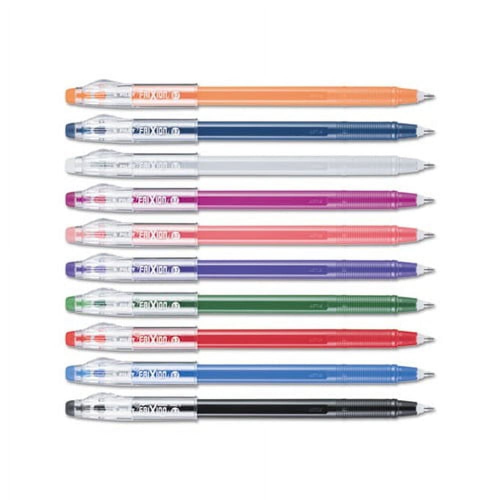 Pilot FriXion Colors Erasable Stick Marker Pen, Bold 2.5 mm, Assorted Ink, White Barrel, 6/Pack