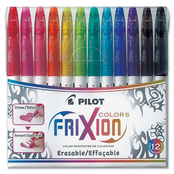 FriXion SWFCS12 Colour Erasable 2.5 mm Marker Pen - 12 Count (Pack of 1)