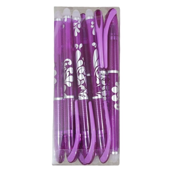 Friction Erasable Fine Point Pens, 12-Pack 6-Inch Heat Disappearing Pens in Purple, for Creative Hand Lettering Practice, YMHELF