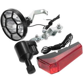 Friction Generator Waterproof Safe Universal Bicycle Accessories, Dynamo Bike Light Set Eco Friendly Headlight Tail Lights Set for Easy Installation on All Bicycles (Metal