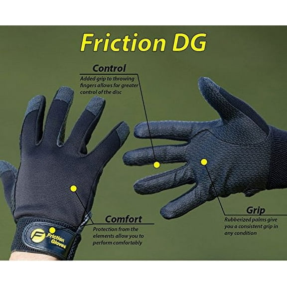 Friction Gloves Dg Disc Golf Glove Right Hand Black Men M