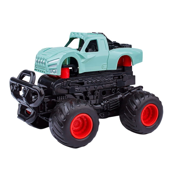 Friction Powered Bouncing Stunt Car Collision Deformation Transforming Off-Road Vehicle Model Inertia Impact Flipping Robot Toy Collector Gift