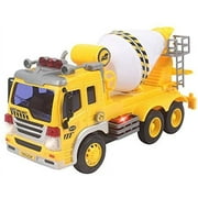 Friction Powered Cement Mixer Truck Toy With Lights And Sound
