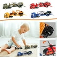 thumbnail image 1 of Friction Powered Construction Toy Set - 1/64 Scale Excavator & Flatbed Truck for Kids 3+, ABS & Aluminum Alloy, Push & Pull Play, Motor Skills Development, Gift for Boys 3-5 Years (29x8x4.5cm), 1 of 2