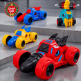 thumbnail image 1 of Friction Powered Push and Go Cartoon Race Car Toy, Stunt Off-Road Vehicle for Indoor Outdoor, Durable Toddler Toy Car, Christmas Birthday Holiday Gift for Kids Boys Girls Ages 3 and Up, 1 of 7