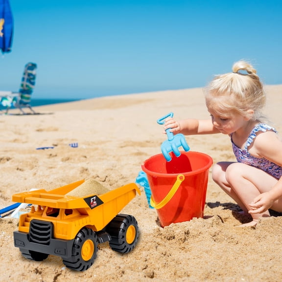 Friction Powered Small Excavator Toy, Drop Resistant Thick Abs Sand Play Construction Vehicle, No Battery Indoor Outdoor Educational Gift for Kids