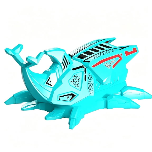 Friction Powered Stunt Car Toy with Flapping Wings, Push Sliding No Battery Vehicle, Cool Shape Interactive Toy Car, Blue