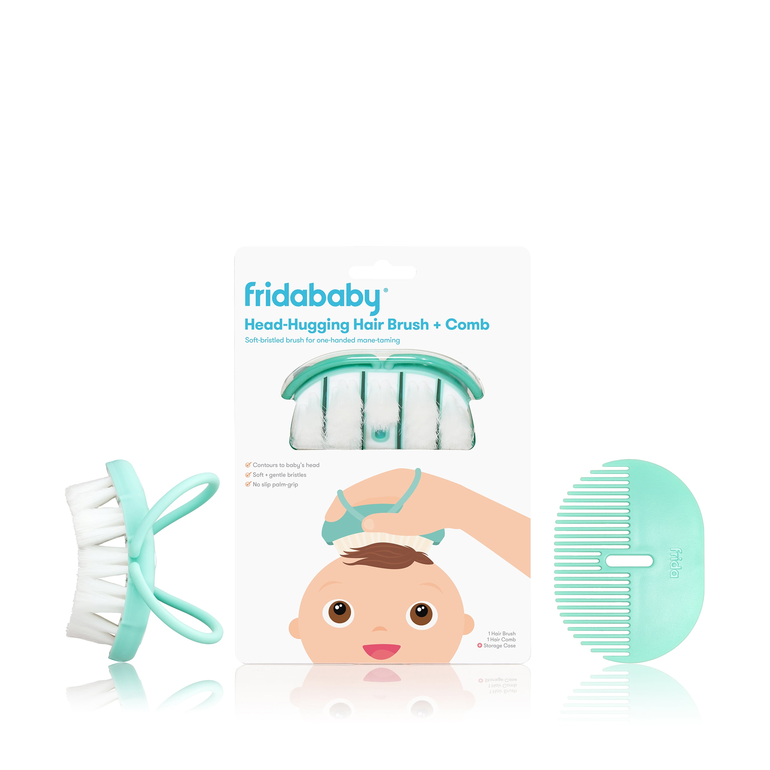 FRIDABABY Frida Baby Baby Head-Hugging Hairbrush + Styling Comb Set, Unisex
