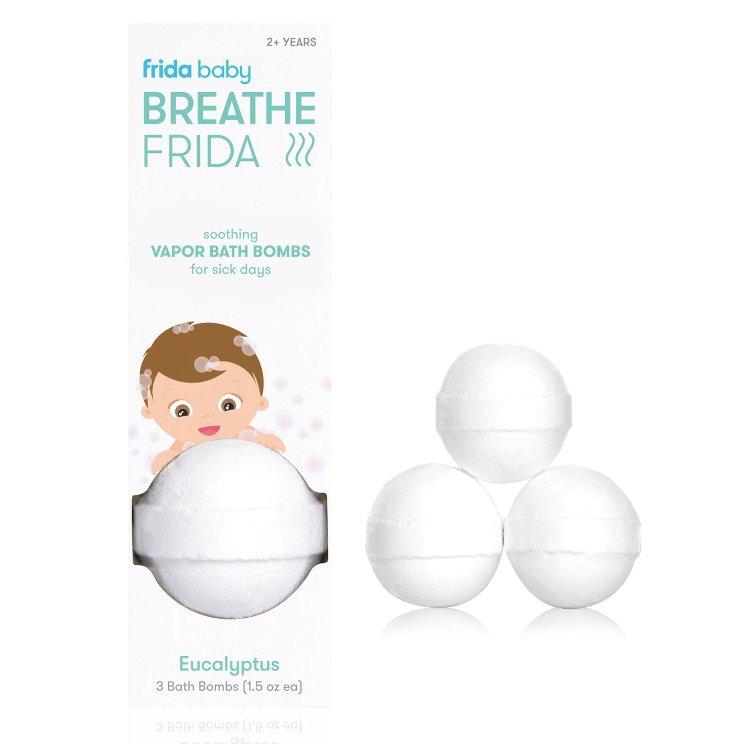 Frida Baby Breathe Frida Eucalyptus Vapor Rub Bath Bombs for Nasal Congestion