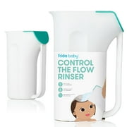 Frida Baby Control The Flow Polypropylene ABS Rinser, Bath Time Rinse Cup with Easy Grip Handle and Removable Rain Shower, White