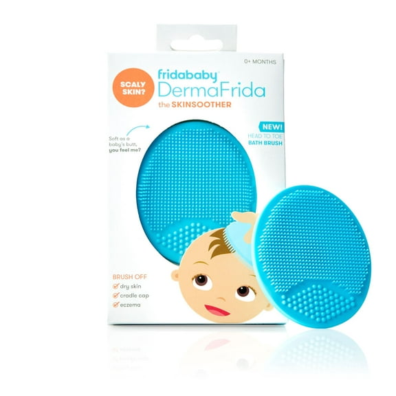 Frida Baby DermaFrida SkinSoother Exfoliating Scalp Scrubber for Cradle Cap, Dry Skin, and Eczema
