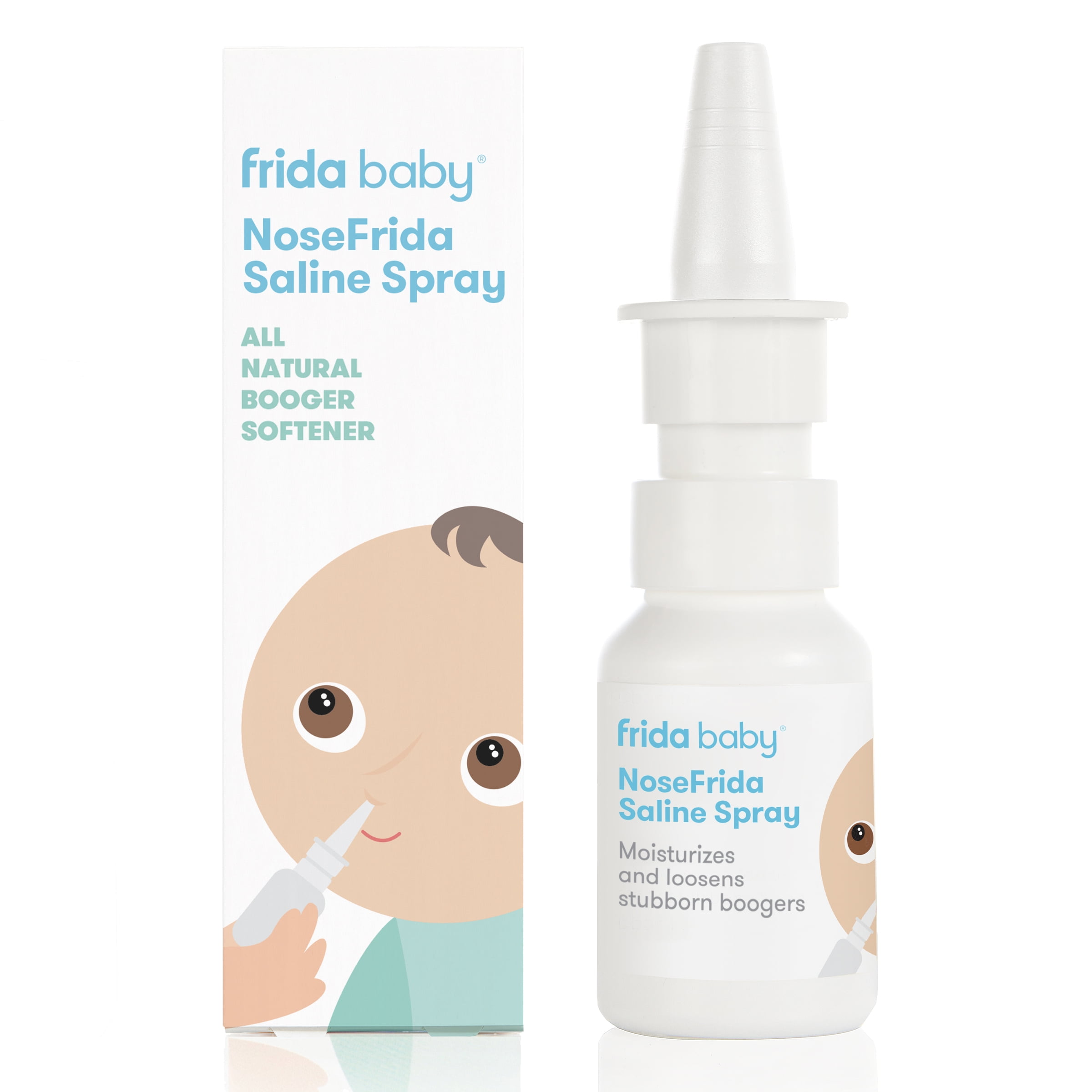 Frida Baby NoseFrida Saline Spray,Saline Nasal Spray to Soften Nasal  Passages for Use Before NoseFrida The SnotSucker Saline Spray 1.7oz 