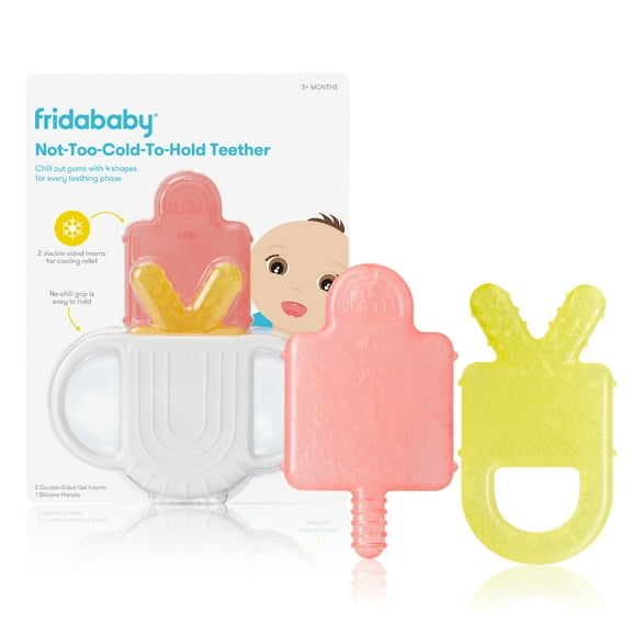 Frida Baby Not-Too-Cold-to-Hold Teether Toy for Infant Sore Gum Relief, 3 Pieces