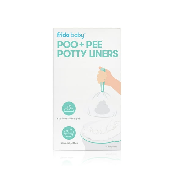 Frida Baby Poo + Pee Potty Liners | Leak-Proof, Super-Absorbent Liners Fits Most Potty Chairs for Easy Cleanup, Toddler