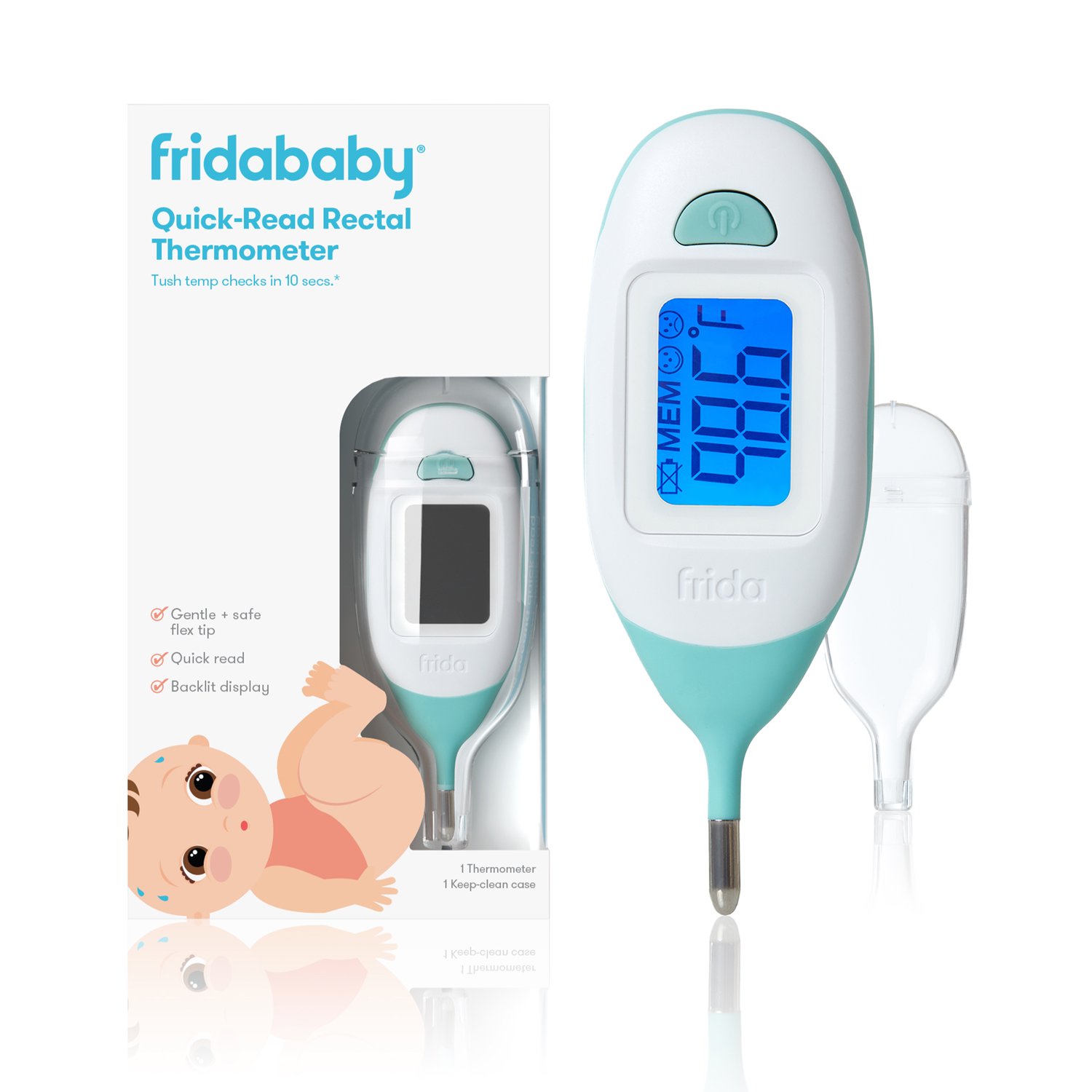 Frida Baby Quick-Read Digital Rectal Thermometer for Accurate Infant Temperature Readings - image 1 of 11