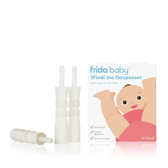 Frida Baby Windi The Gasspasser for Baby Gas Relief and Colic Calm, Infant Gas Drops Alternative, White