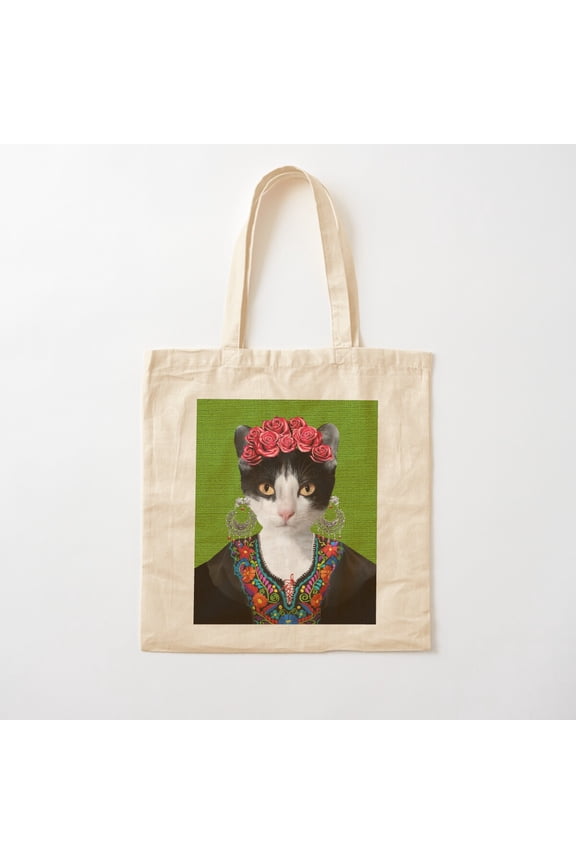 Frida Cathlo Lemon Canvas Tote Bags, Reusable Shopping Bag